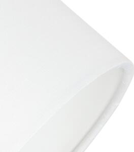 Plafoniera moderno acciaio paralume bianco 6 luci - HETTA