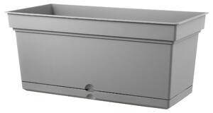Vaso 78x38x38 cm in Polipropilene con Riserva d'Acqua e Sottovaso Tulli Aqua Elements 78 Grigio