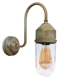 Moretti Luce Applique 1950N ottone, vetro diritto trasparente