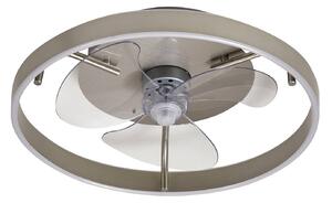 Lindby Ventilatore da soffitto Momitu, argento, silenzioso, Ø 14 cm