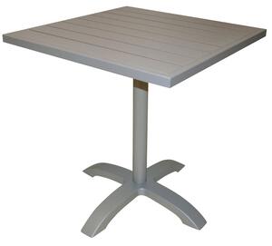 Tavolo Quadrato da Giardino in Alluminio 70x70 cm Vorghini Calipso Tortora
