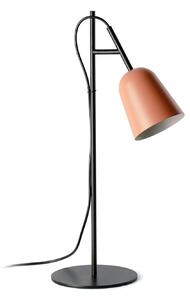 FARO BARCELONA Lampada da tavolo Studio, rosa/nero, acciaio, altezza 55 cm