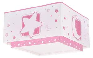 Dalber Moonlight plafoniera da bambini 1 luce rosa