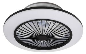 Lindby Ventilatore da soffitto a LED Mamuti, nero, silenzioso, Ø 55 cm