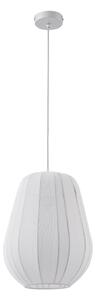 Lindby lampada a sospensione Helin, bianco, Ø 30 cm, tessuto