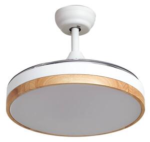 Lindby Ventilatore da soffitto LED Oras, bianco, DC, silenzioso, Ø 107 cm