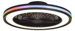 Mantra Iluminación Ventilatore da soffitto Gamer Big nero DC silenzioso 56cm CCT RGB