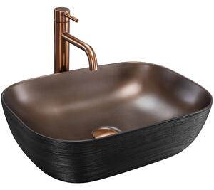 Lavabo da appoggio Rea Belinda COPPER BRUSH / Black