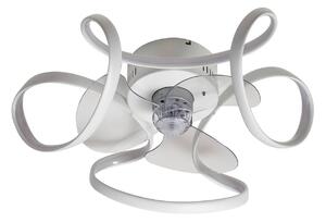 Lindby Ventilatore da soffitto a LED Lomata, bianco, silenzioso, Ø 23 cm