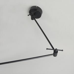 Lampada a sospensione nera con paralume 35 cm verde regolabile - BLITZ I