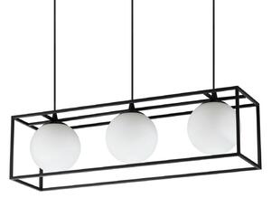 Ideallux Ideal Lux lampada a sospensione Lingotto, a 3 luci, una gabbia, nero