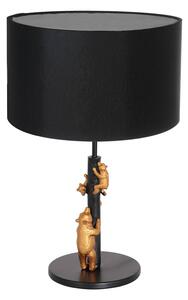 Steinhauer Lampada da tavolo Animaux 7203ZW, metallo, lino, nero