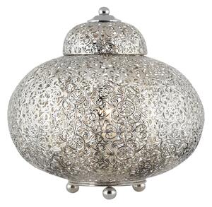 Searchlight Lampada da tavolo Moroccan Fretwork nichel lucido