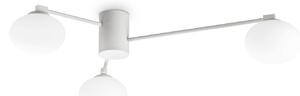 Ideallux Ideal Lux Hermes plafoniera, bianco, 90 cm, a 3 luci, vetro