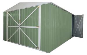 Casetta Box da Giardino in Lamiera di Acciaio Porta Utensili 360x514x230 cm Enaudi Verde
