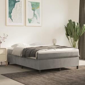 Set boxspring completo testata + base del letto con contenitore + materasso  + topper VERONE - grigio chiaro - 160 x 200 cm