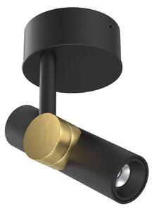 Linea Light Faretto da soffitto LED Oca, nero/oro, alluminio, 2.700 K