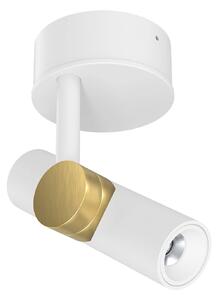 Linea Light Faretto da soffitto LED Oca, bianco/oro, alluminio, 2.700 K