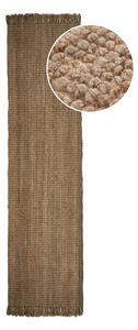 Passatoia in juta intrecciata a mano di colore naturale 60x150 cm Jute Boucle - Flair Rugs