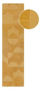 Tappeto giallo ocra in lana 60x230 cm Gigi - Flair Rugs