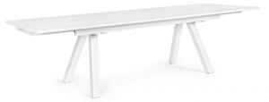 Tavolo Allungabile Crozet 206/296x100 cm Bianco in Alluminio