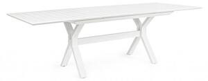 Tavolo Allungabile Kenyon 180-240x100 cm Bianco in Alluminio