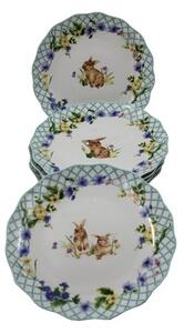 Set 6 Piattini Dolce in Ceramica "Spring Easter" - Royal Family