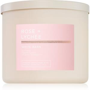 Bath & Body Works Rose + Lychee candela profumata 411 g