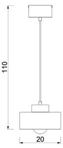 Lampadario a sospensione con filo MARTI 1xE27/15W/230V bianco/cromo