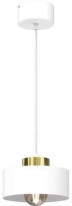 Lampadario a sospensione con filo MARTI 1xE27/15W/230V bianco/oro