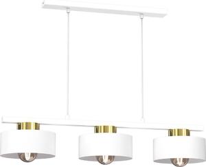 Lampadario a sospensione con filo MARTI 3xE27/15W/230V bianco/oro