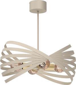 Lampadario a sospensione con supporto rigido SPARKLE 4xE27/15W/230V beige