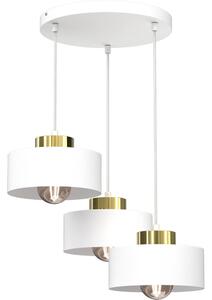 Lampadario a sospensione con filo MARTI 3xE27/15W/230V bianco/oro
