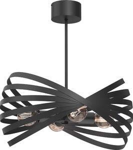 Lampadario a sospensione con supporto rigido SPARKLE 4xE27/15W/230V nero