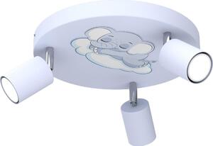 Luce Spot per bambini FUN 3xGU10/8W/230V blu/elefante