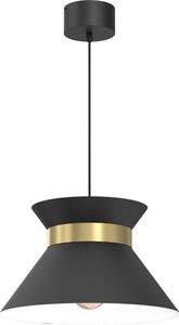 Lampadario a sospensione con filo NORGE 1xE27/15W/230V nero/oro