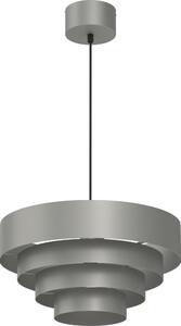 Lampadario a sospensione con filo RINGS 1xE27/15W/230V grigio