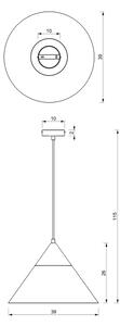 Lampadario a sospensione con filo SINGLE 1xE27/15W/230V ottone/faggio