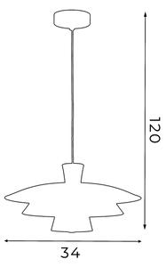 Lampadario a sospensione con filo PLATO 1xE27/60W/230V
