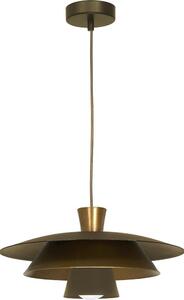 Lampadario a sospensione con filo PLATO 1xE27/15W/230V ottone/oro