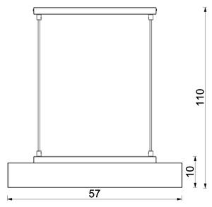 Lampadario a sospensione con filo MAISON 3xGU10/8W/230V marrone/quercia