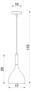 Lampadario a sospensione con filo NOAK 1xE27/15W/230V ottone/oro