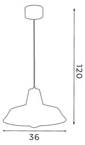 Lampadario CLASS 1xE27/60W/230V rosso