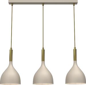 Lampadario a sospensione con filo NOAK 3xE27/15W/230V beige/oro