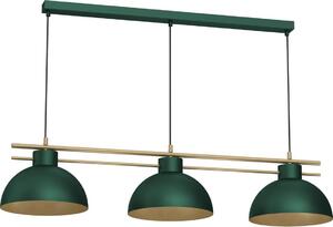 Lampadario a sospensione con filo ESTATE 3xE27/15W/230V verde