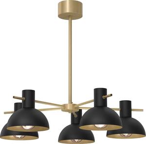 Lampadario a sospensione con supporto rigido ESTATE MINI 5xE27/15W/230V nero