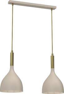 Lampadario a sospensione con filo NOAK 2xE27/15W/230V beige/oro