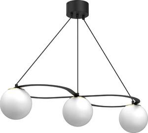 Lampadario a sospensione con filo BALLO 3xE27/15W/230V nero/bianco