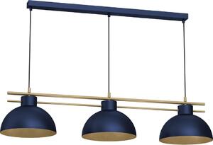 Lampadario a sospensione con filo ESTATE 3xE27/15W/230V blu