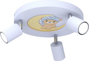 Luce Spot per bambini FUN 3xGU10/8W/230V blu/orsacchiotto